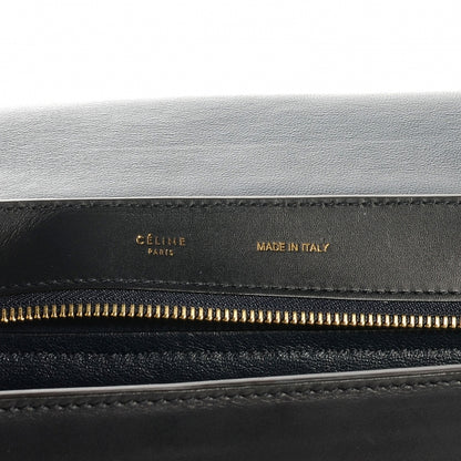 Celine Calfskin and Suede Small Trapeze Navy Blue 6 of 7