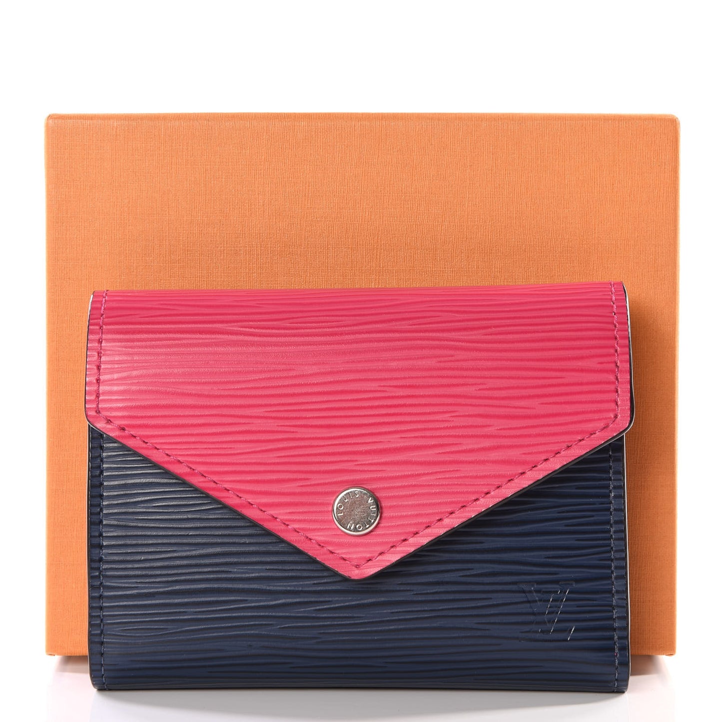 Epi Victorine Wallet Indigo Hot Pink