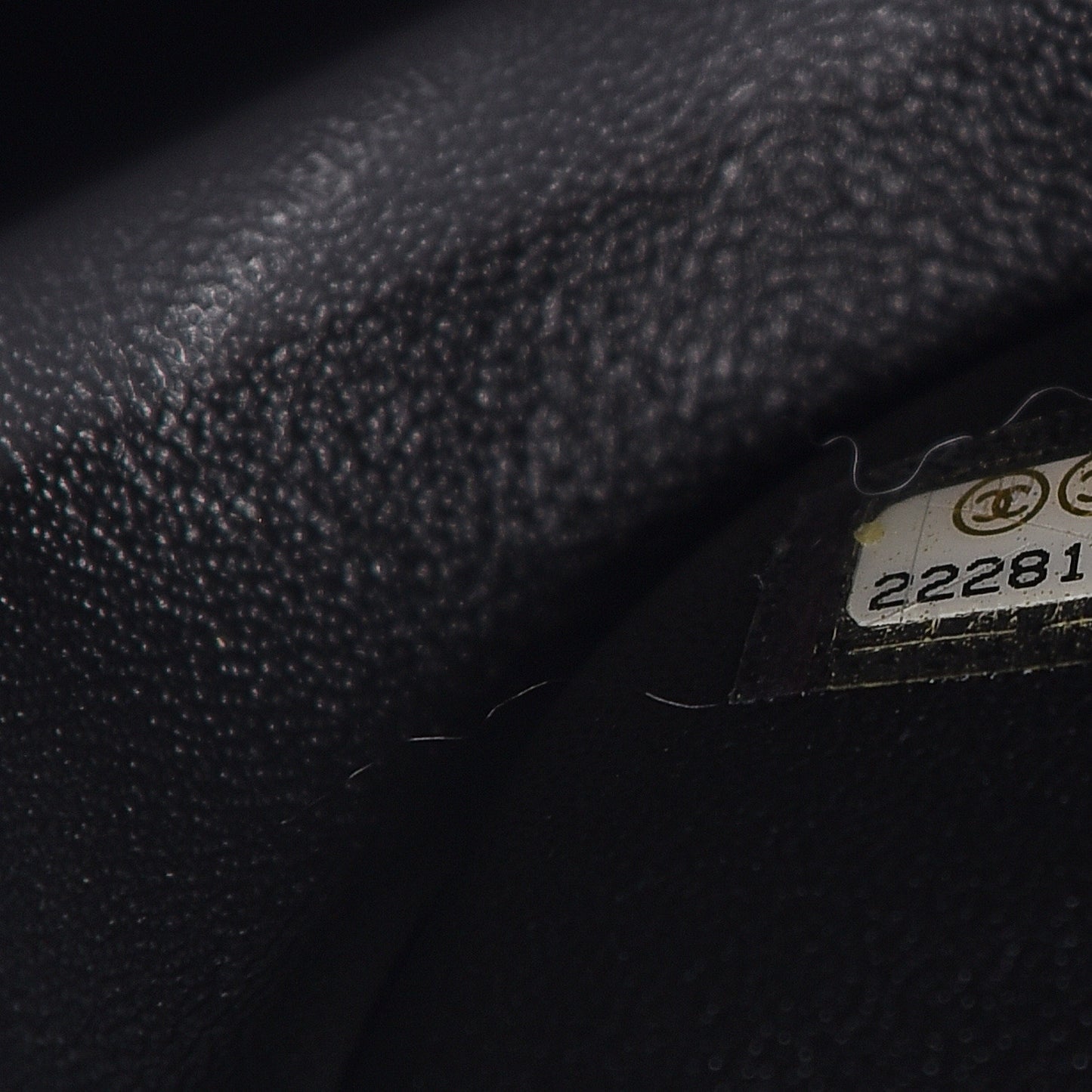 Lambskin Chevron Quilted Jumbo Double Flap Black