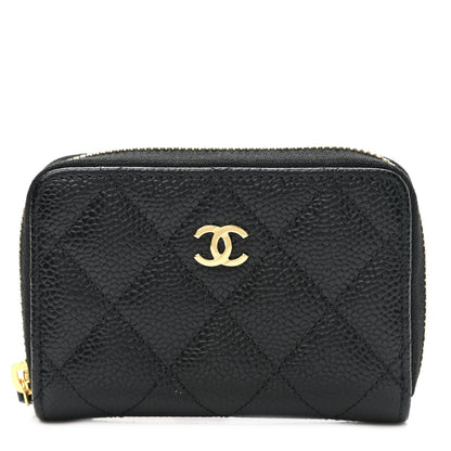 Chanel Caviar Quilted Classic Zipped Coin Purse Black 1 of 8