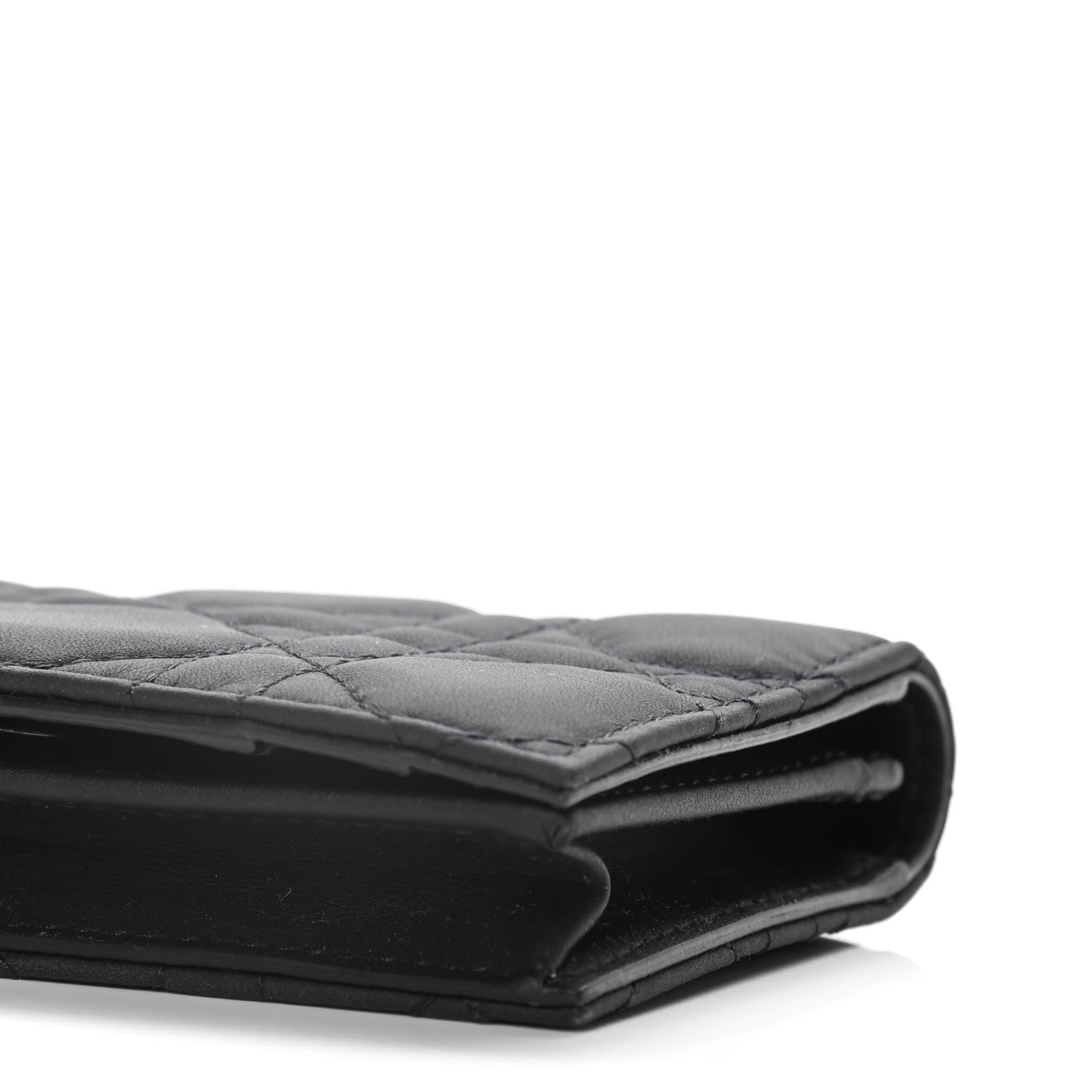Christian Dior Ultra Matte Calfskin Small Lady Dior Flap Card Holder Black 10 of 13