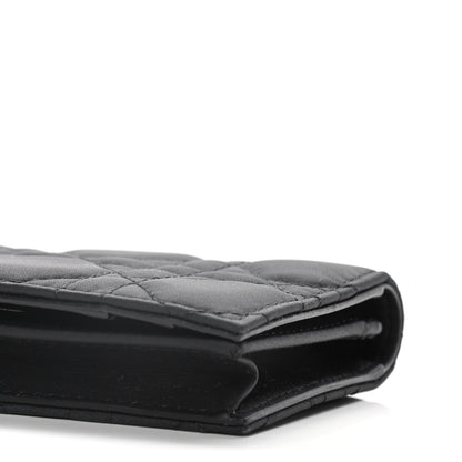 Christian Dior Ultra Matte Calfskin Small Lady Dior Flap Card Holder Black 10 of 13