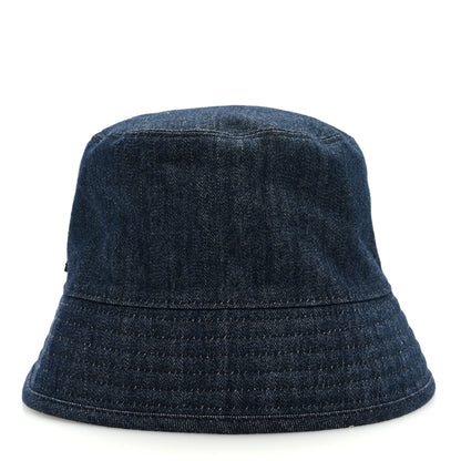 Prada Denim Re-Nylon Reversible Bucket Hat Blue Black 8 of 12
