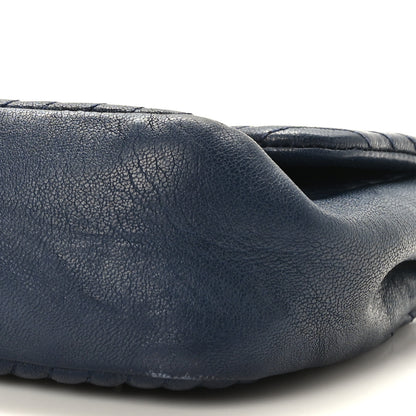 Chanel Calfskin Chevron Quilted Small Surpique Flap Navy 9 of 9