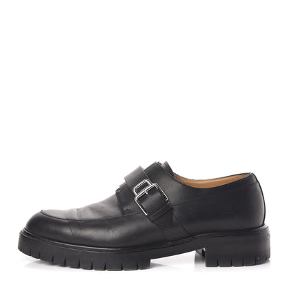 Hermes Calfskin Mens Buckle Loafers 42.5 Black 1 of 10