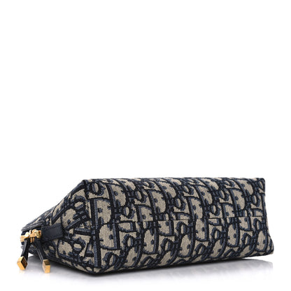 Christian Dior Oblique 30 Montaigne Cosmetic Pouch Blue 4 of 9