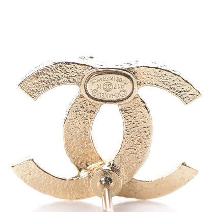 Chanel Crystal CC Earrings Gold 4 of 5