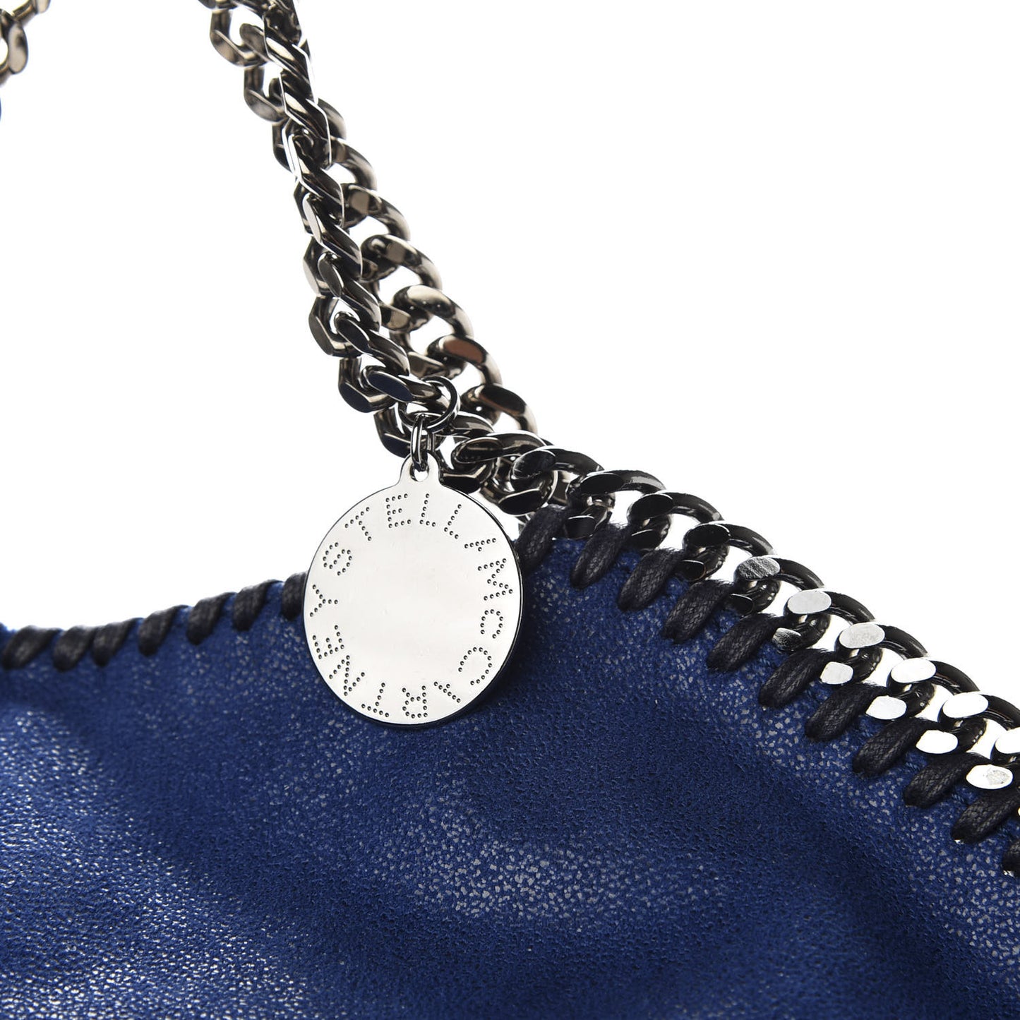 Shaggy Deer Falabella Fold Over Tote Blue