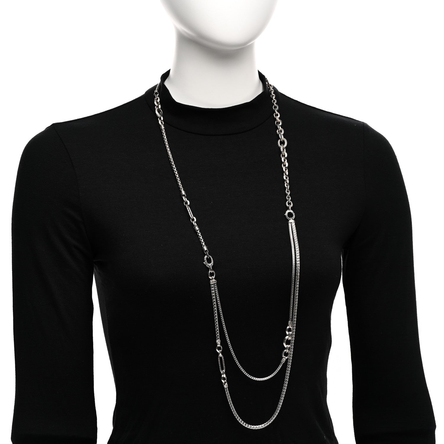 John Hardy Sterling Silver Remix Hero Transformable Necklace 2 of 5