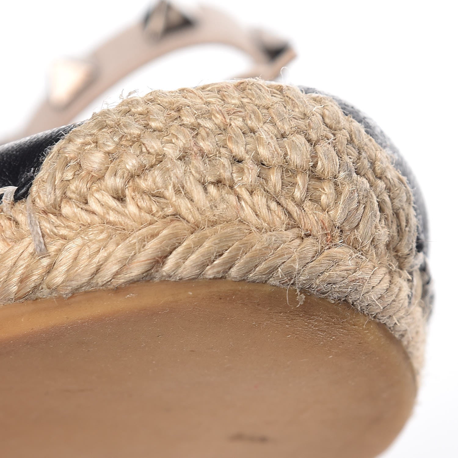 Valentino Garavani Nappa Rockstud Ballerina Espadrille Flats 36 Black 14 of 18