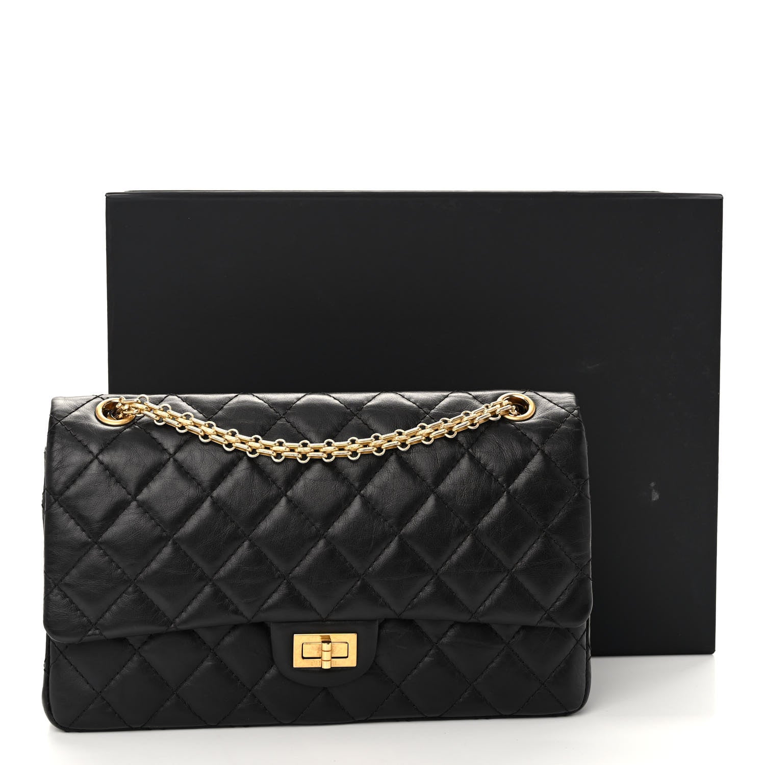 Chanel Aged Calfskin Quilted 2.55 Reissue 226 Flap Black 11 of 11