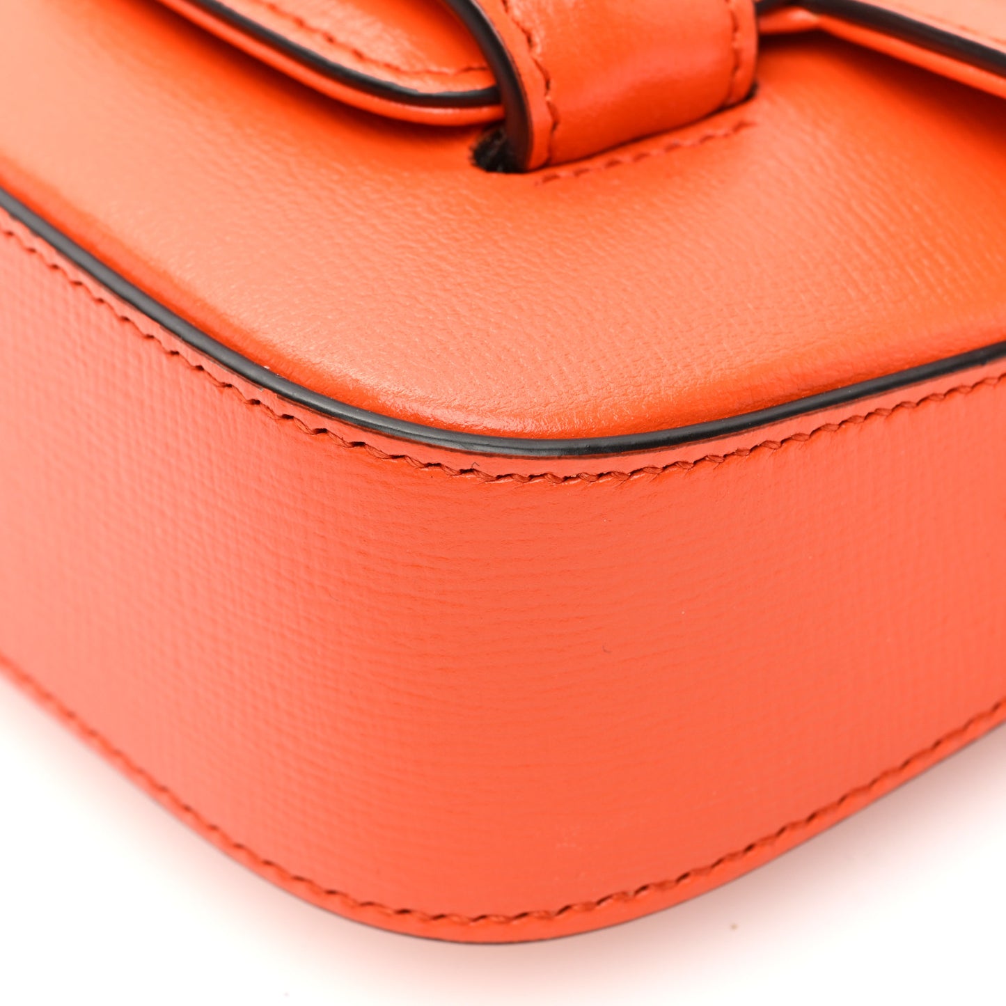 Azalea Calfskin Web Monochrome Horsebit 1955 Wallet On Strap Orange