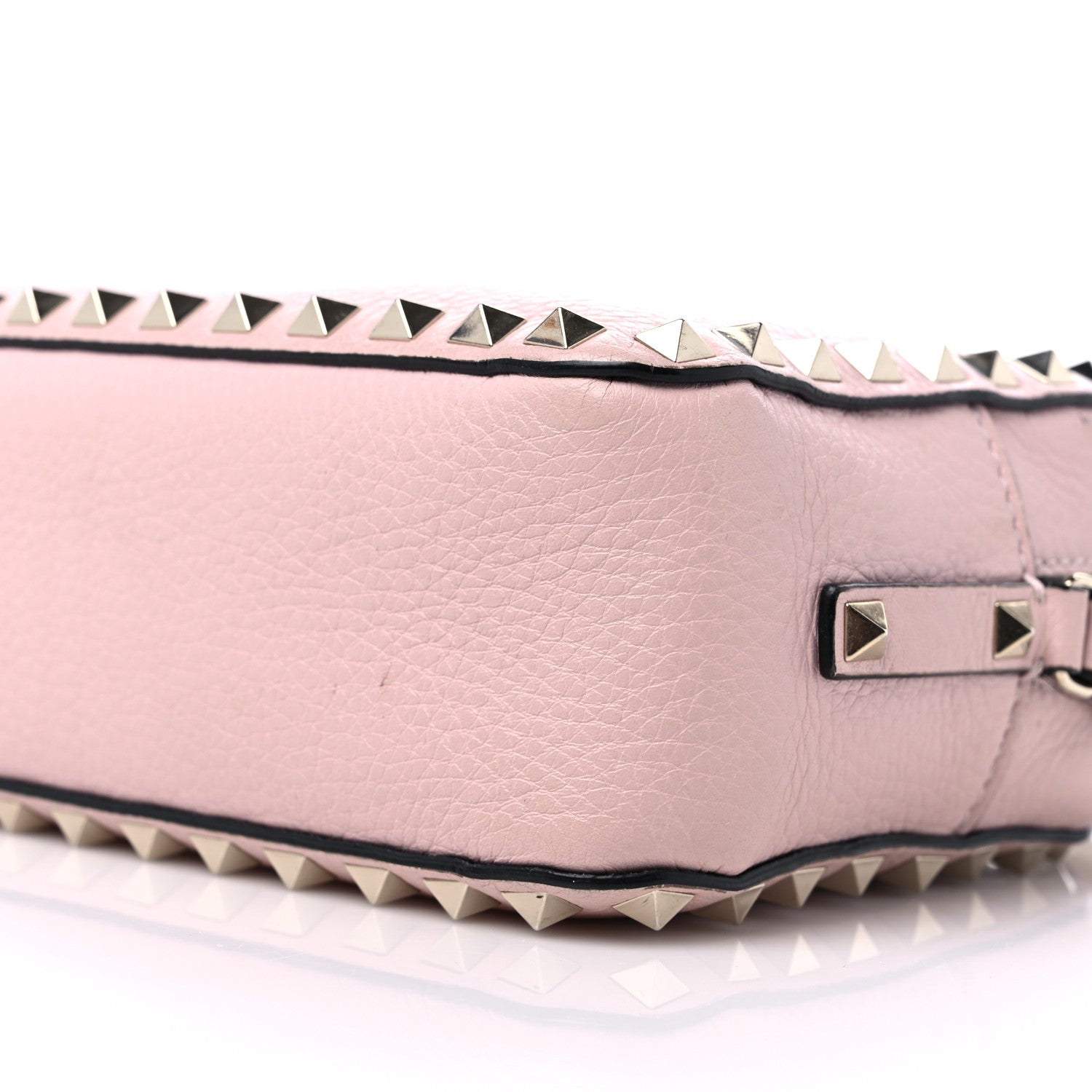 Valentino Garavani Pebbled Calfskin Rockstud Camera Crossbody Bag Poudre 8 of 11