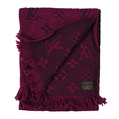 Louis Vuitton Wool Silk Logomania Scarf Cherry 3 of 5