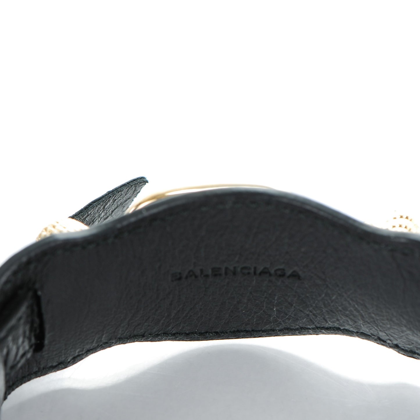 Agneau Arena Giant 12 Gold Hardware L Bracelet Black