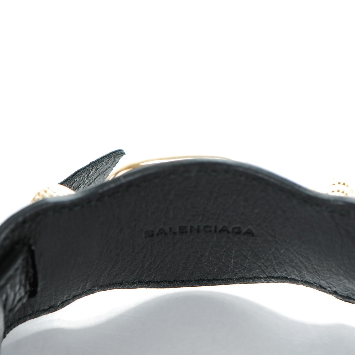 Balenciaga Agneau Arena Giant 12 Gold Hardware L Bracelet Black 4 of 6