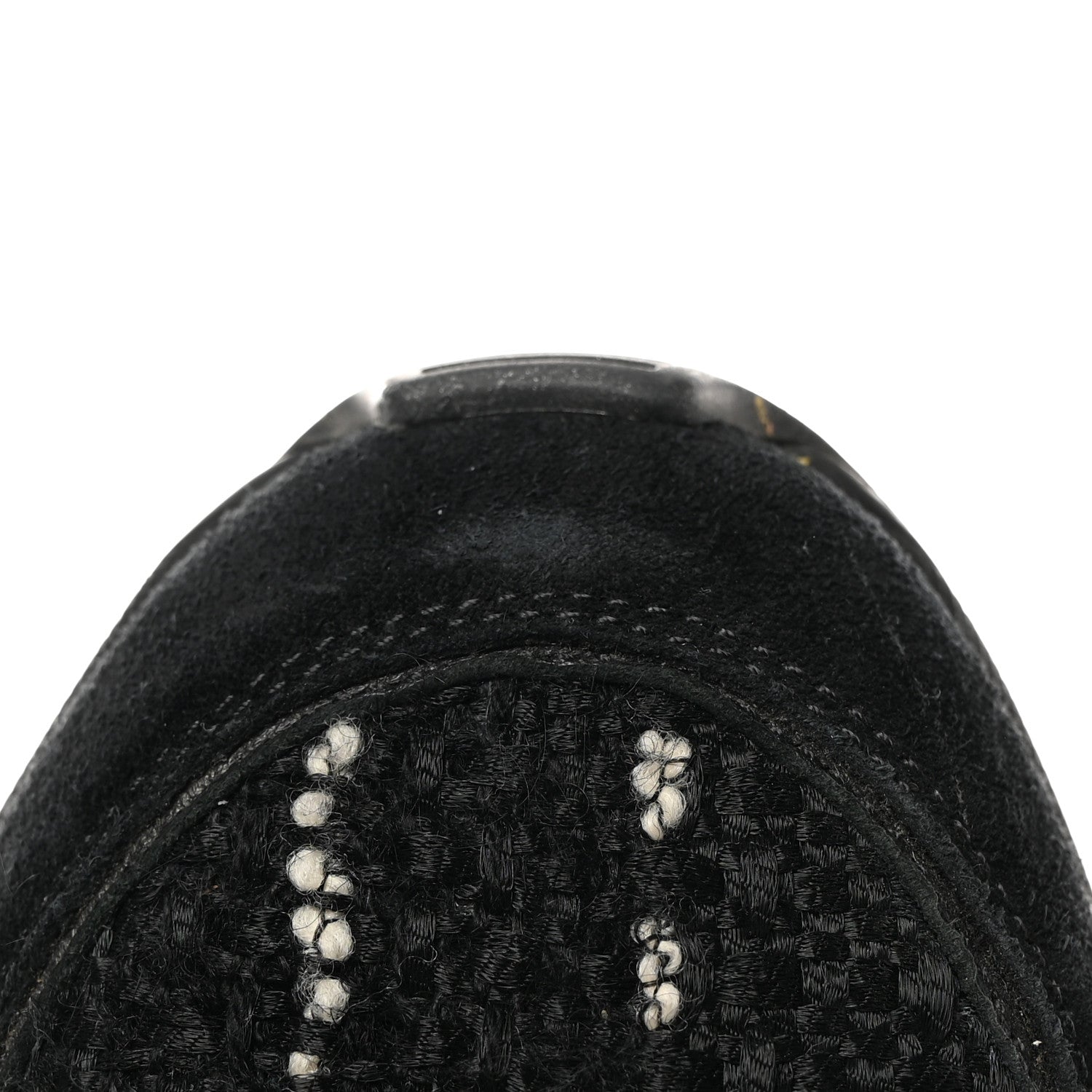 Chanel Tweed Suede Goatskin CC Sneakers 39 Black White 17 of 22
