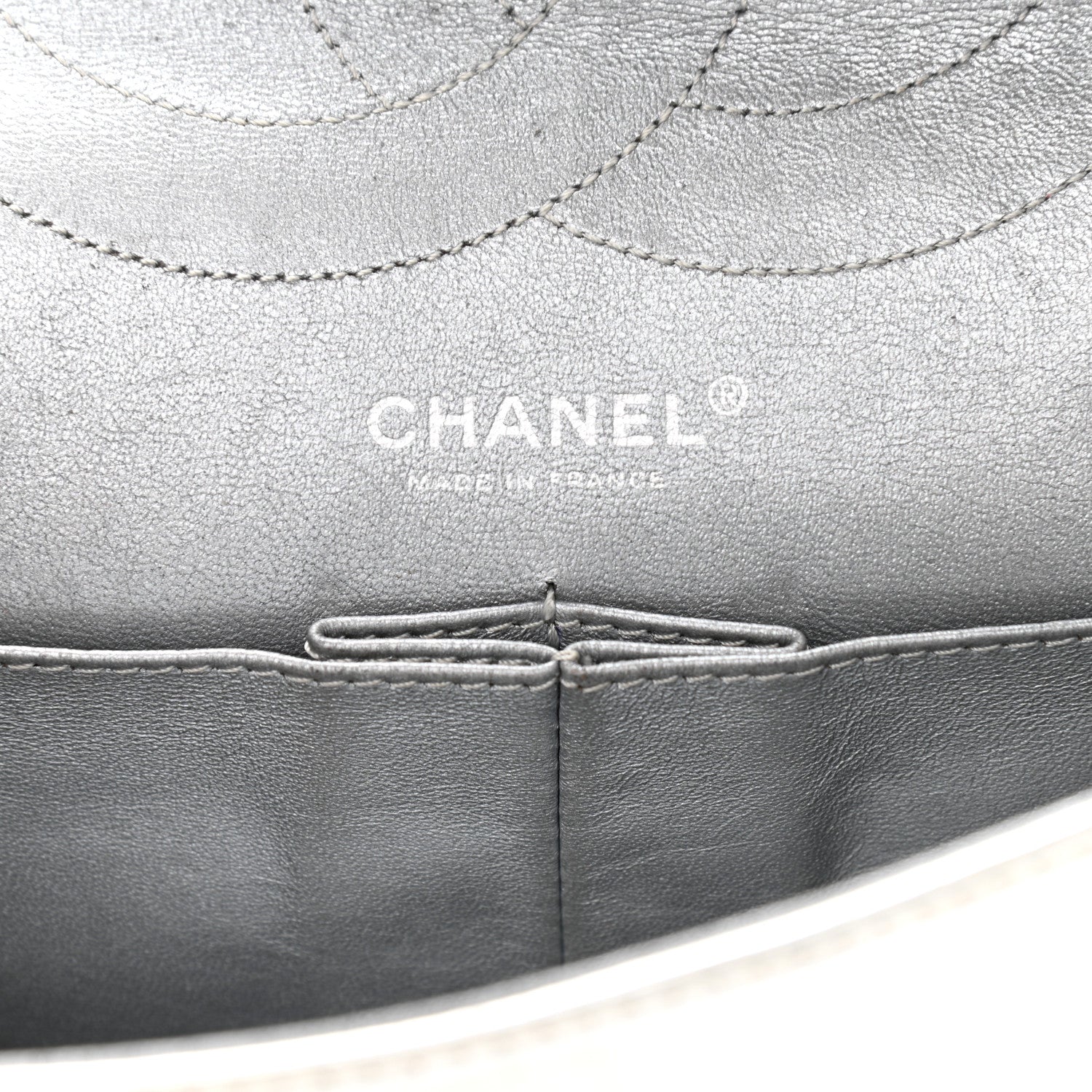 Chanel Metallic Aged Calfskin Quilted 2.55 Reissue 227 Flap Silver 6 of 16