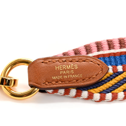 Hermes Toile Swift 25mm Sangle Cavale Shoulder Strap Amber Rose Ete Gold 4 of 6