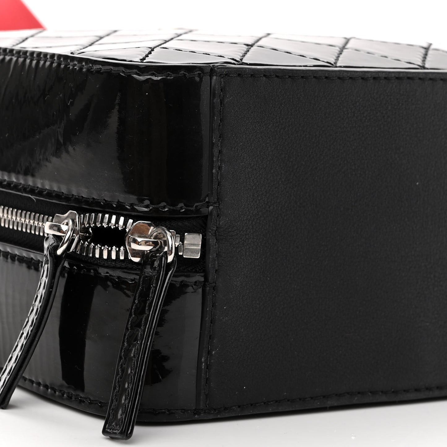 Patent Quilted Travel Kit Vanity Case Black