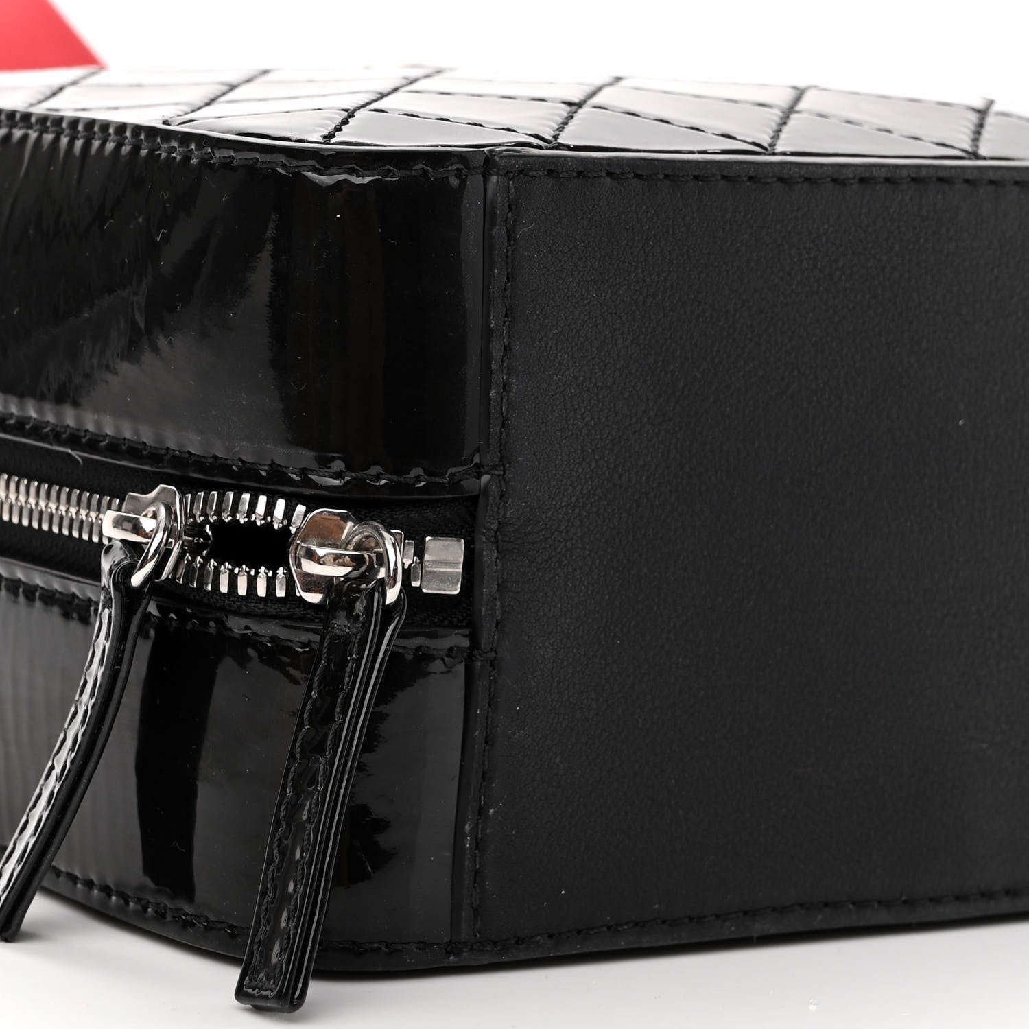 Chanel Patent Quilted Travel Kit Vanity Case Black 9 of 11