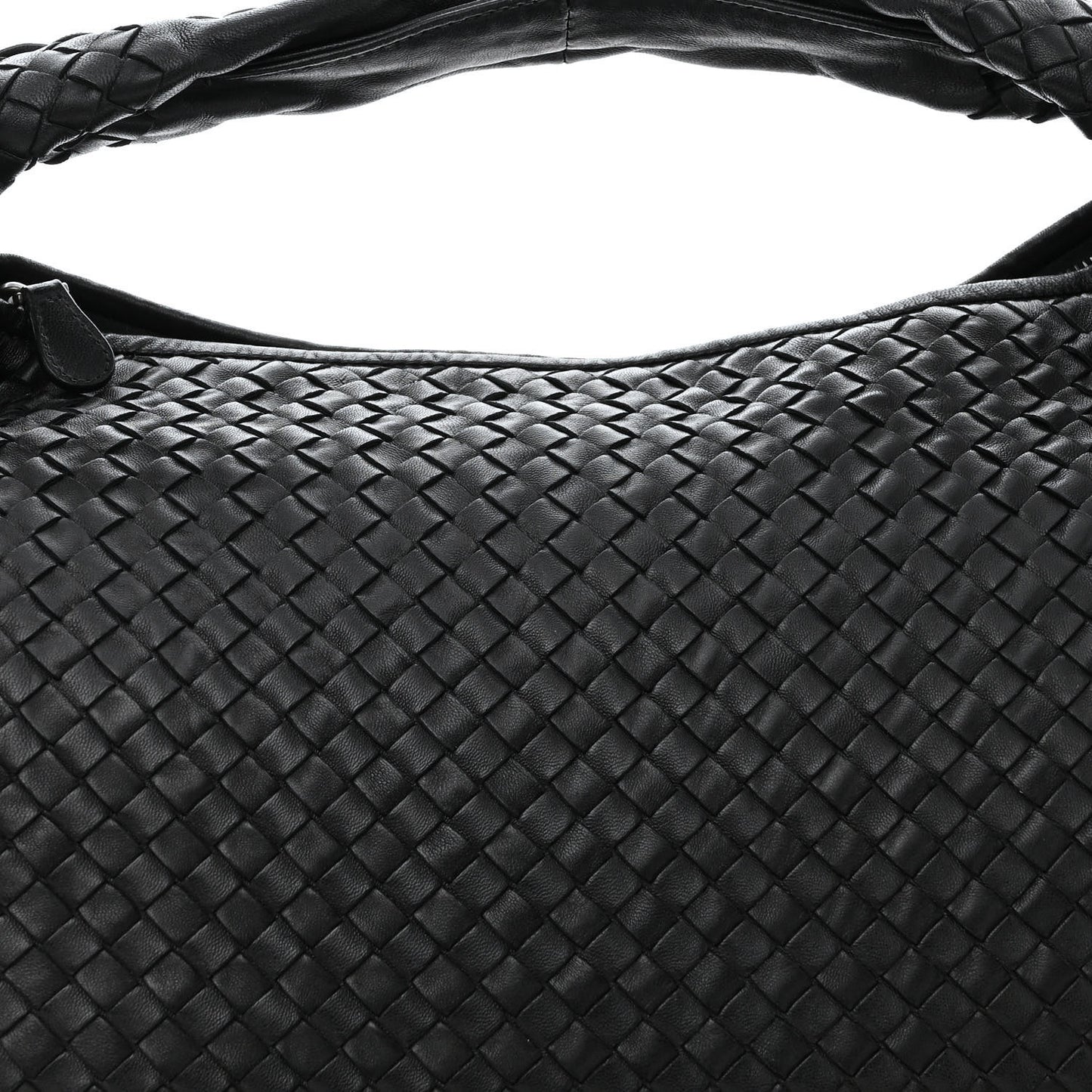 Nappa Intrecciato Large Veneta Hobo Black