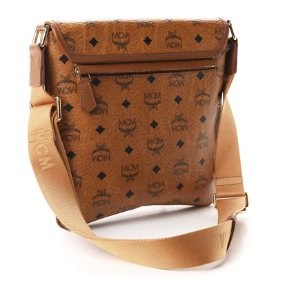 MCM Calfskin Visetos Munich Lion Messenger Cognac 3 of 10