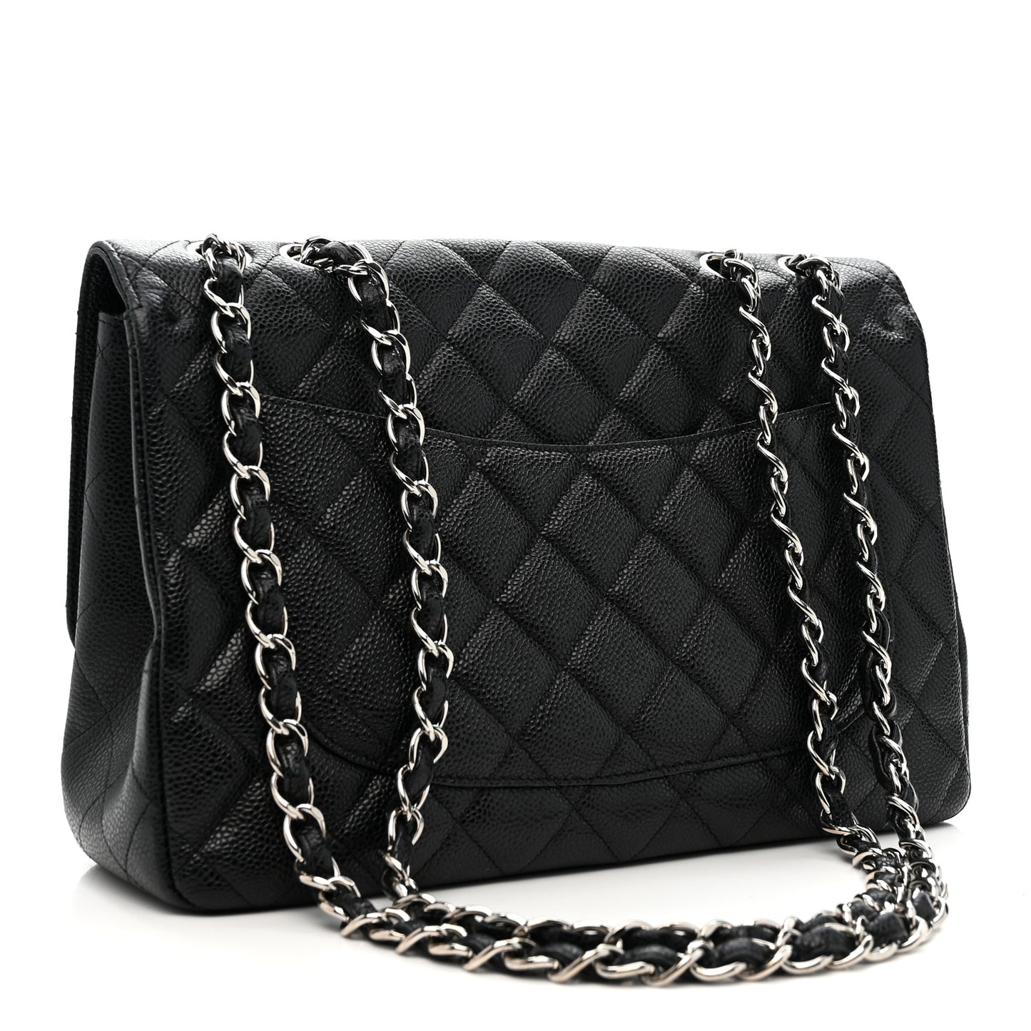 Caviar Quilted Jumbo Single Flap Black