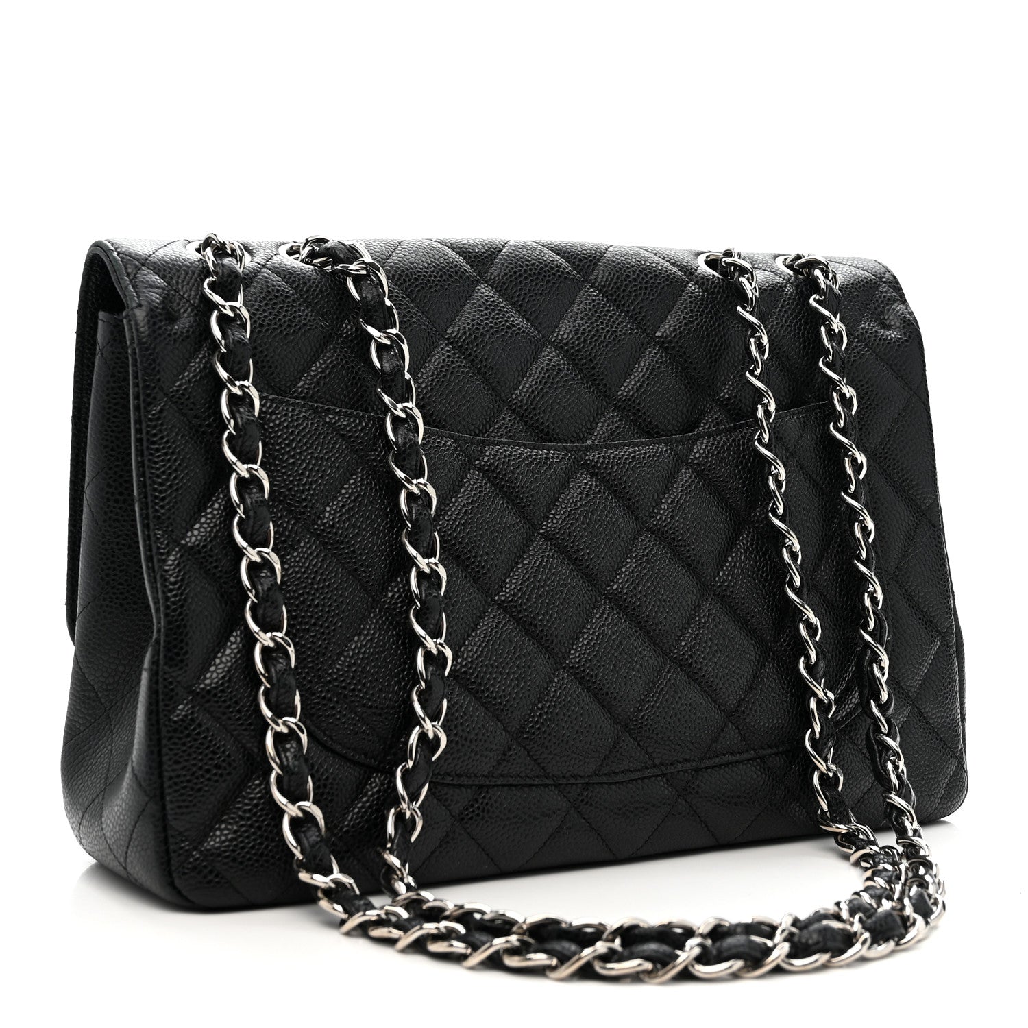 Chanel Caviar Quilted Jumbo Single Flap Black 3 of 10