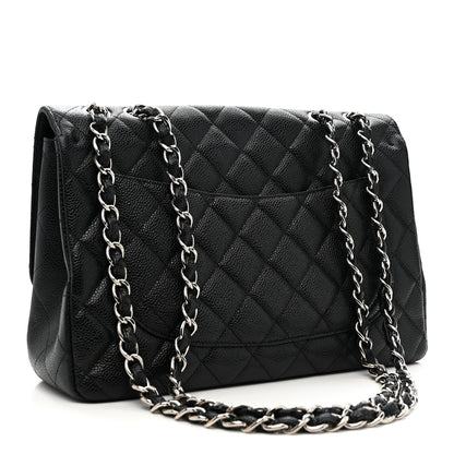 Chanel Caviar Quilted Jumbo Single Flap Black 3 of 10
