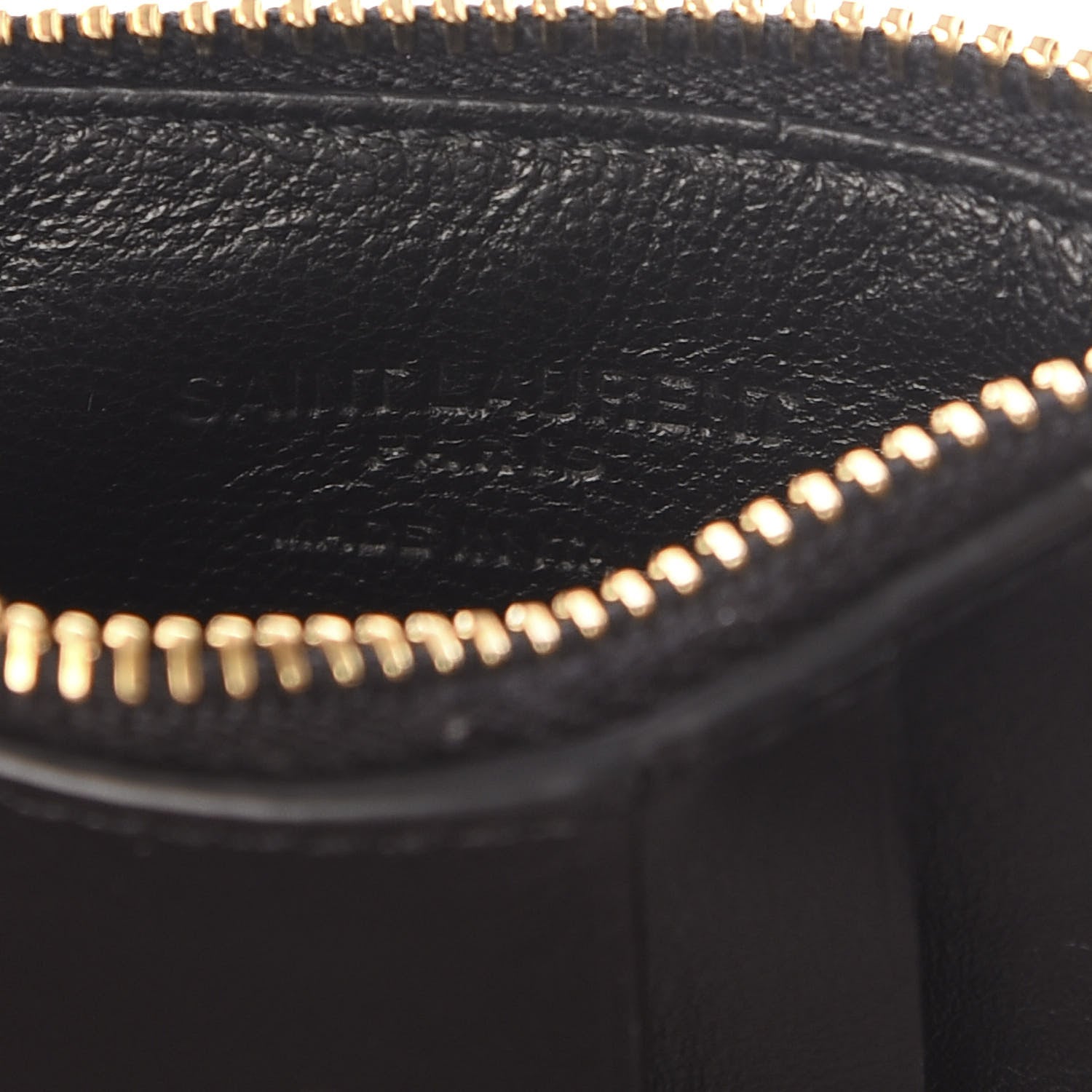 Saint Laurent Calfskin 5 Fragments Zip Pouch Card Holder Black 5 of 7