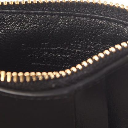 Saint Laurent Calfskin 5 Fragments Zip Pouch Card Holder Black 5 of 7