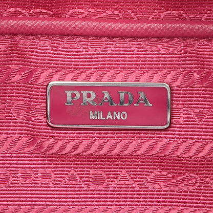 Prada Tessuto Nylon Vela Saffiano Mini Single Snap Buckle Backpack Fuxia 6 of 14