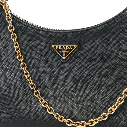 Prada Saffiano Lux Re-Edition 2005 Shoulder Bag Black 8 of 11