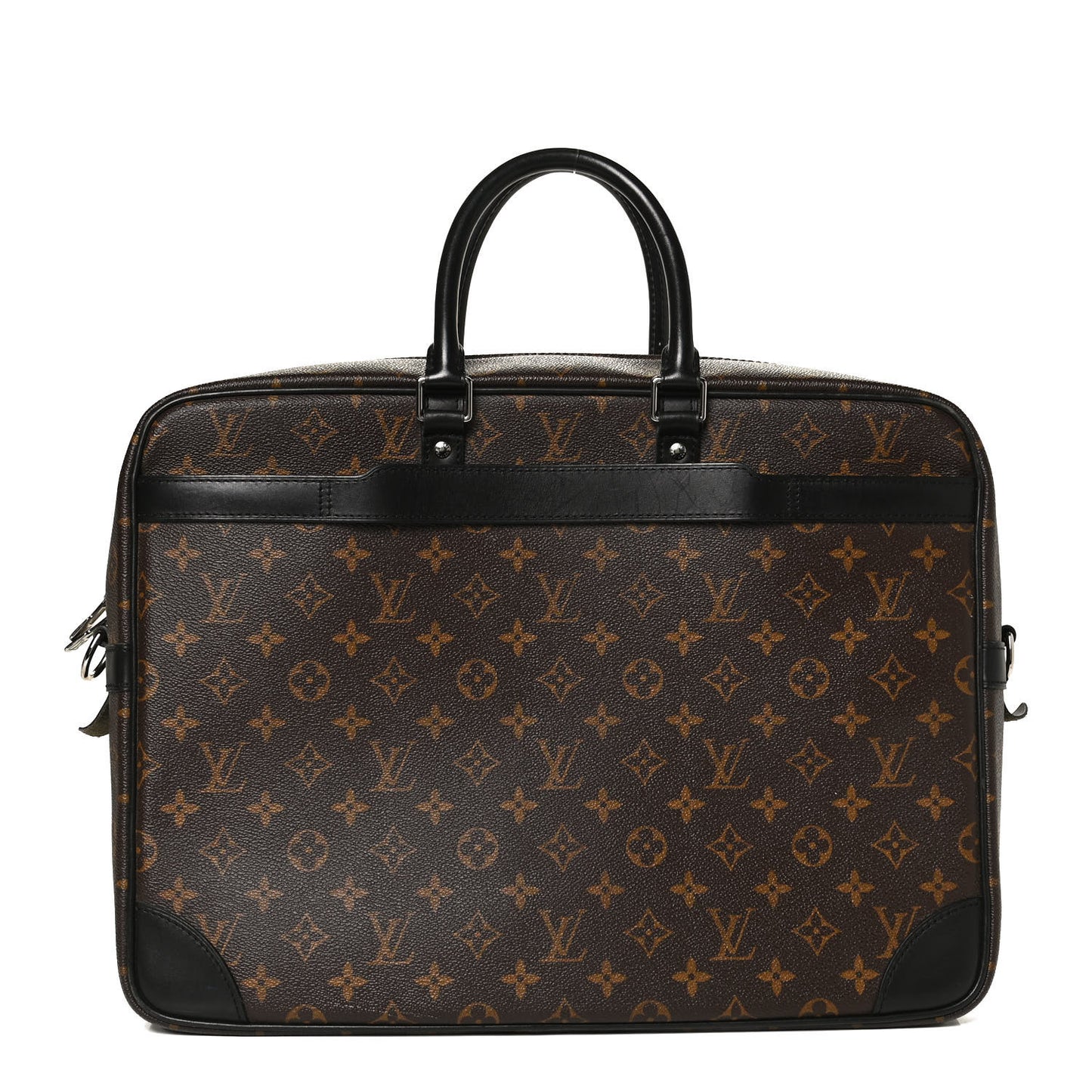 Monogram Macassar Porte Documents Voyage Soft Briefcase