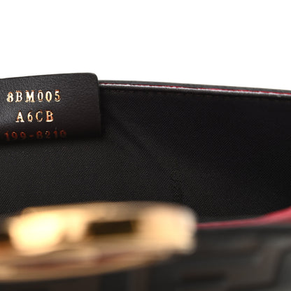 Fendi Vitello Cruise F is Fendi Bi-Color FF 1974 Embossed Envelope Belt Bag Maya Black Fragola 8 of 10