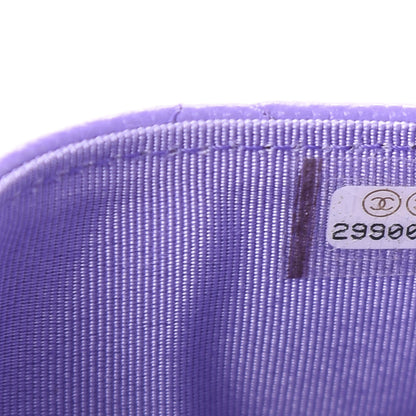 Chanel Caviar Quilted Flap Card Holder Wallet Purple 8 of 9