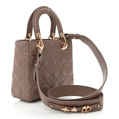 Christian Dior Lambskin Cannage Small My ABCDior Lady Dior Warm Taupe 3 of 12