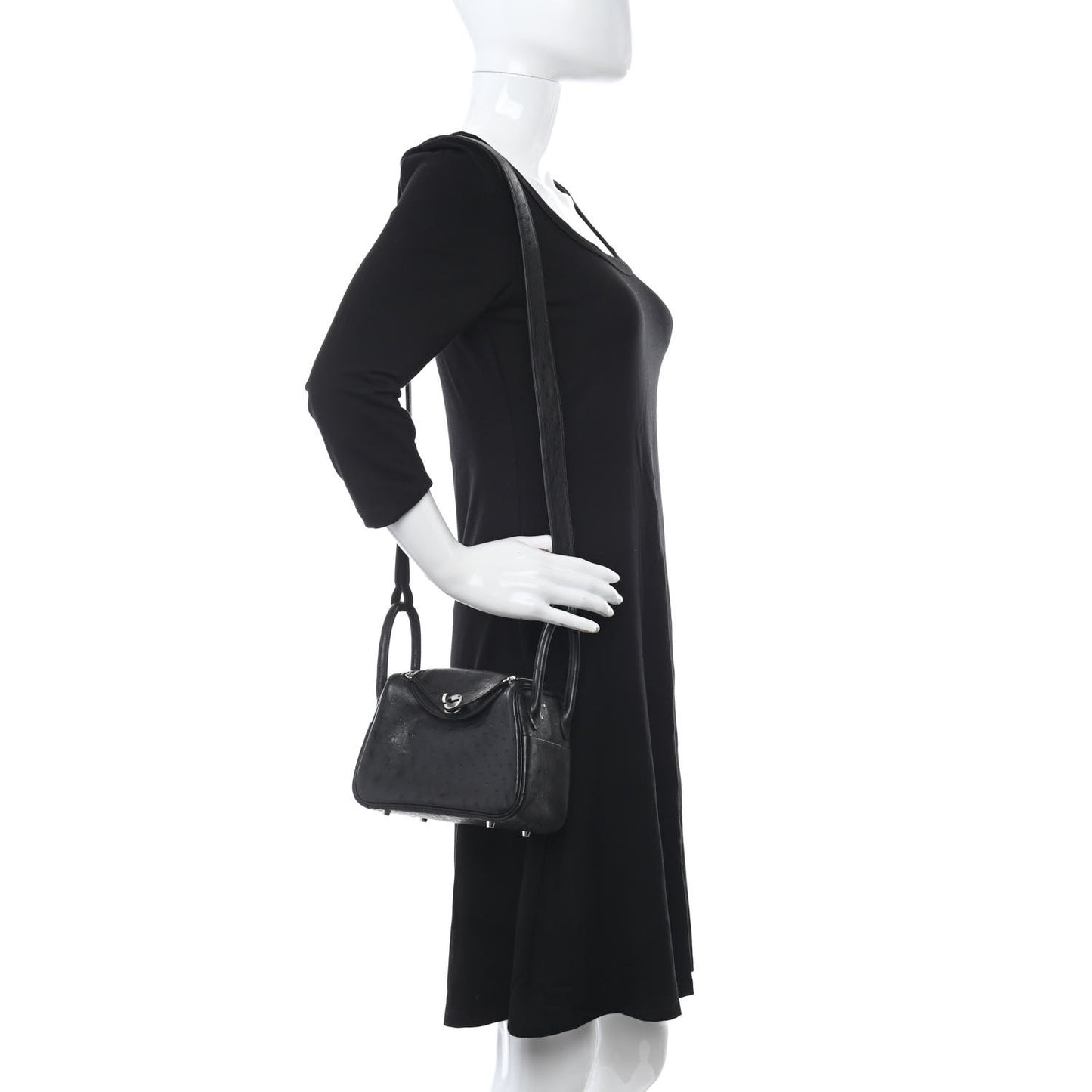 Ostrich Mini Lindy 20 Black