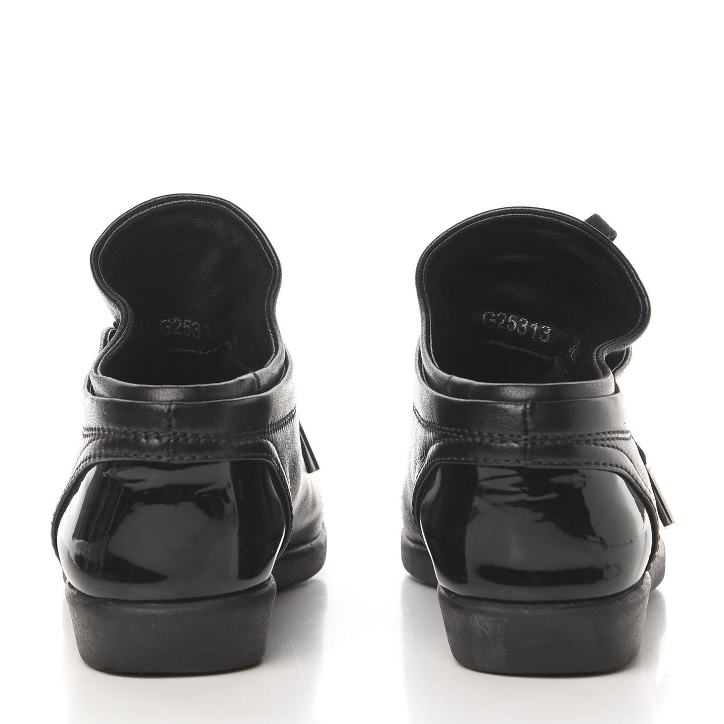 Lambskin Patent Cap Toe CC Sneakers 36.5 Black