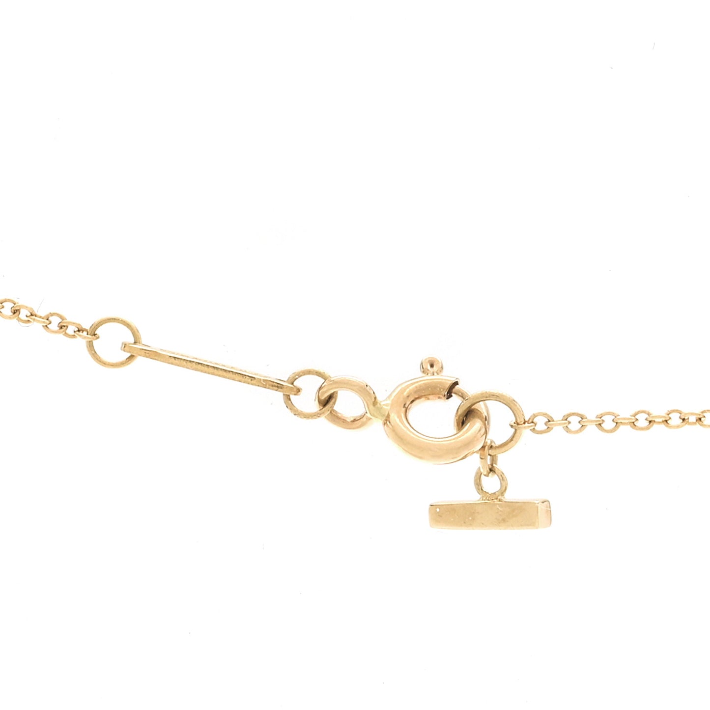18K Yellow Gold Small T Smile Pendant Necklace