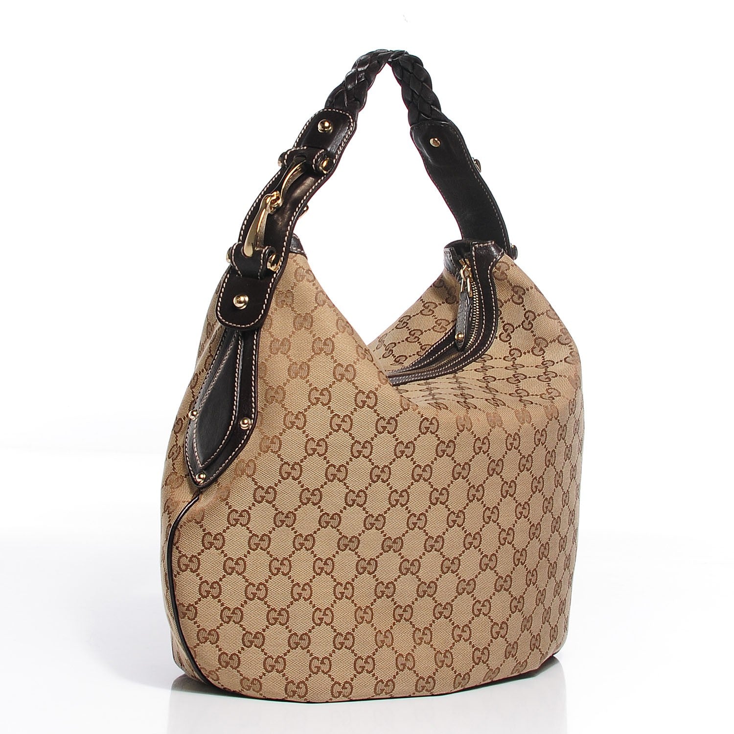 Gucci Monogram Pelham Medium Hobo Dark Brown 3 of 7