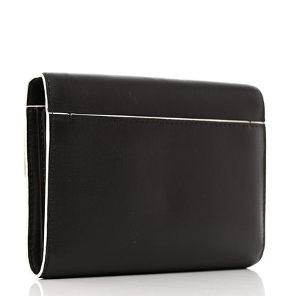 Delvaux Calfskin Madam Tri-Fold Wallet Dark Brown 4 of 7