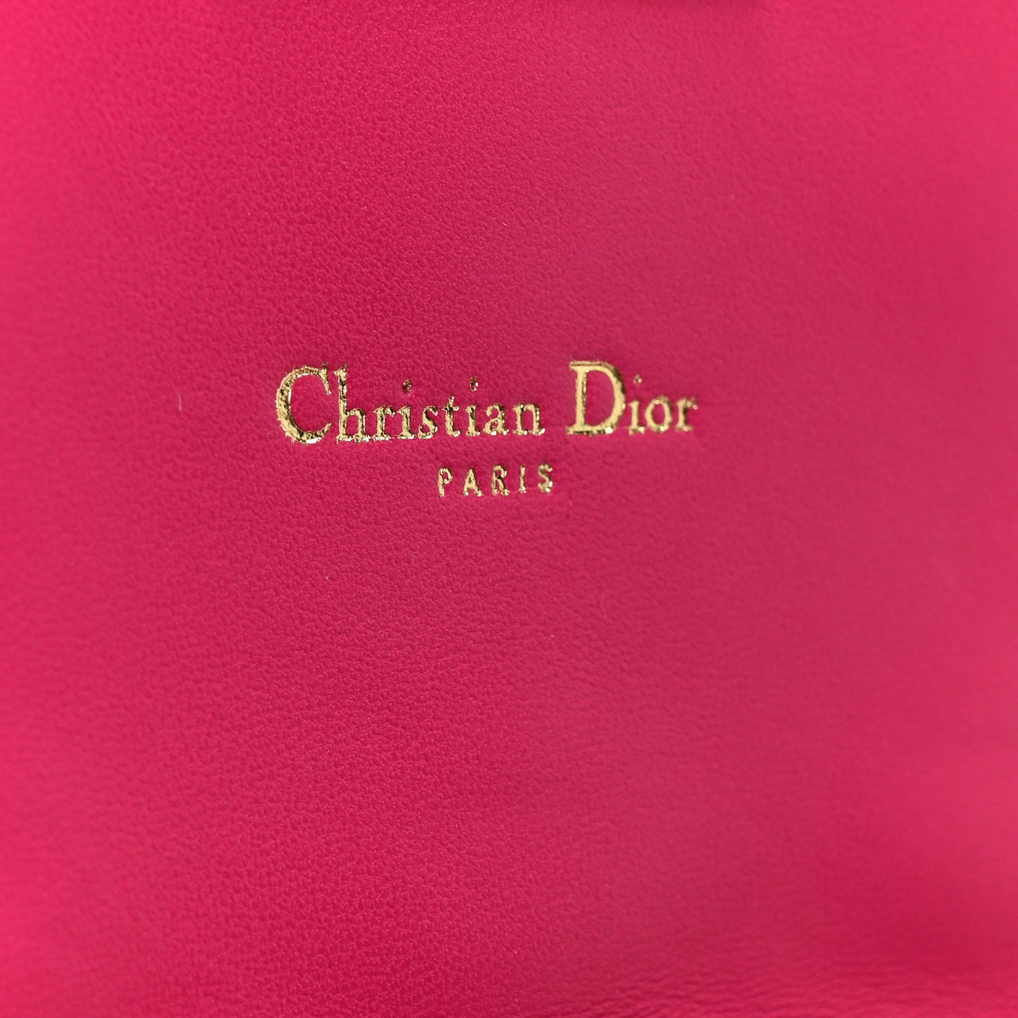 Lambskin Cannage Miss Dior Promenade Pouch Fuchsia