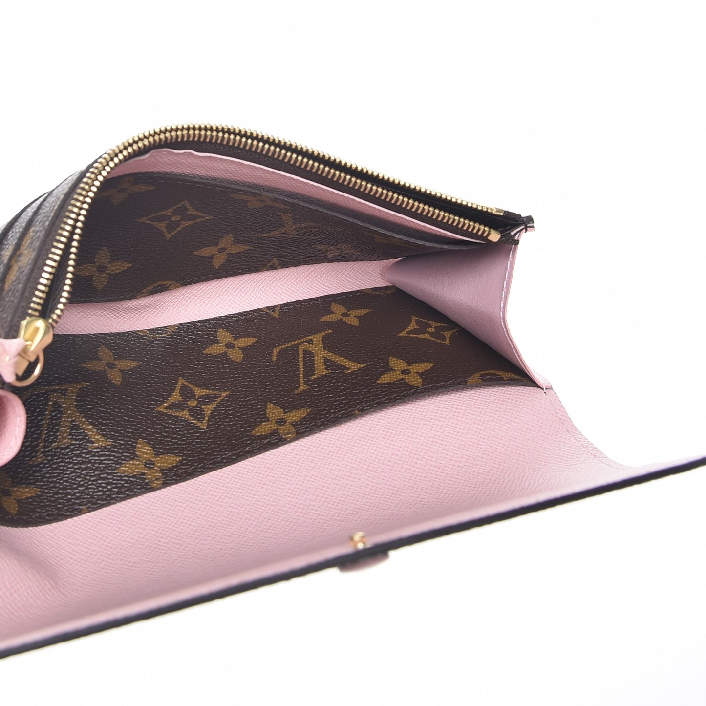 Monogram Emilie Wallet Rose Ballerine