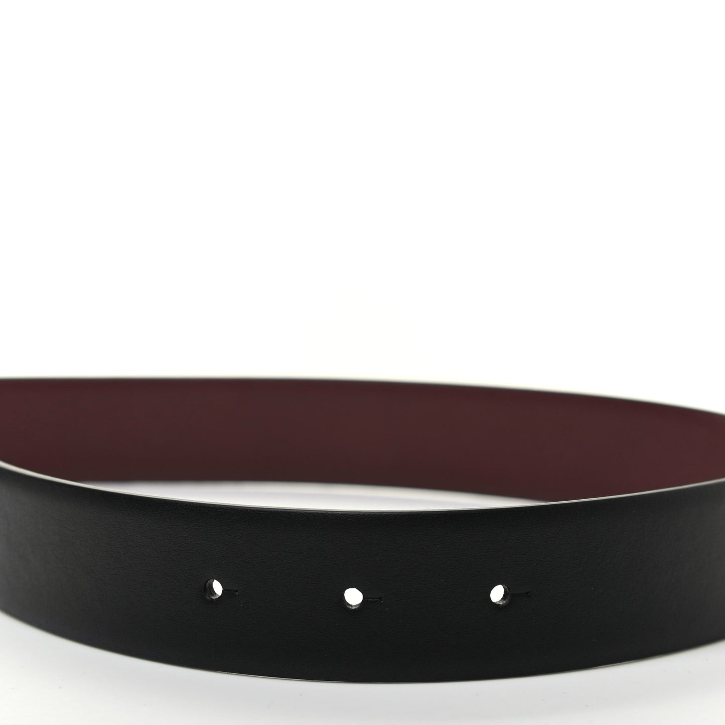 Calfskin CC Reversible Belt 80 32 Black Burgundy