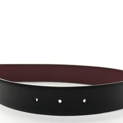 Chanel Calfskin CC Reversible Belt 80 32 Black Burgundy 3 of 5