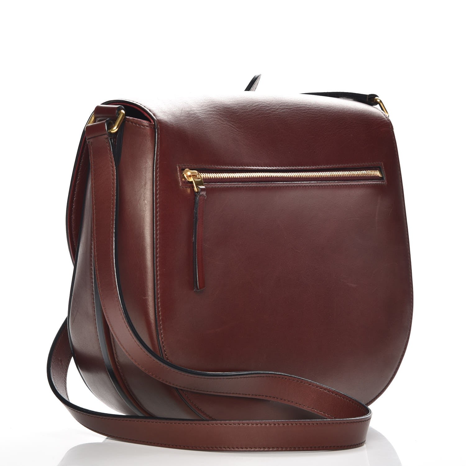 Celine Natural Calfskin Medium Trotteur Burgundy 3 of 7