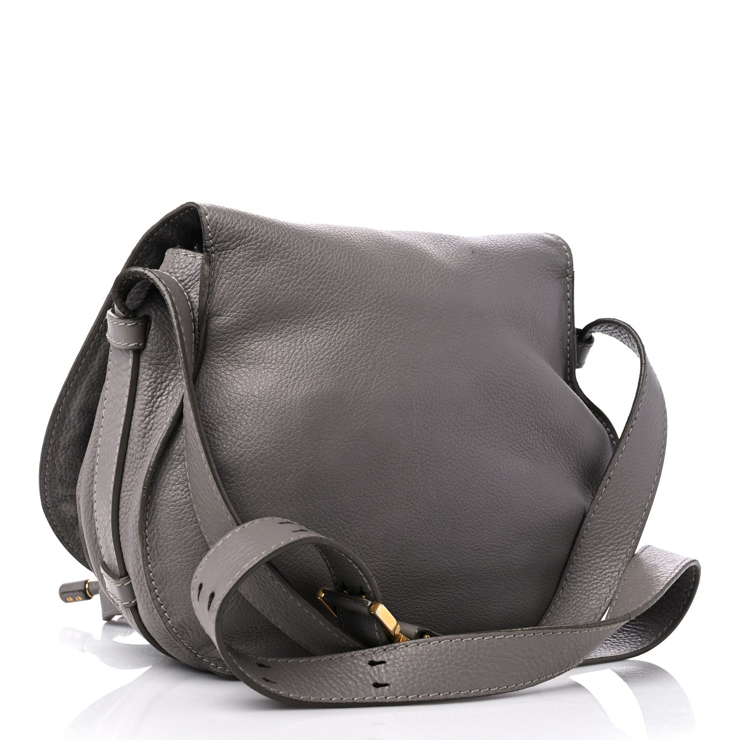 Chloe Calfskin Medium Marcie Round Crossbody Bag Cashmere Grey 3 of 18