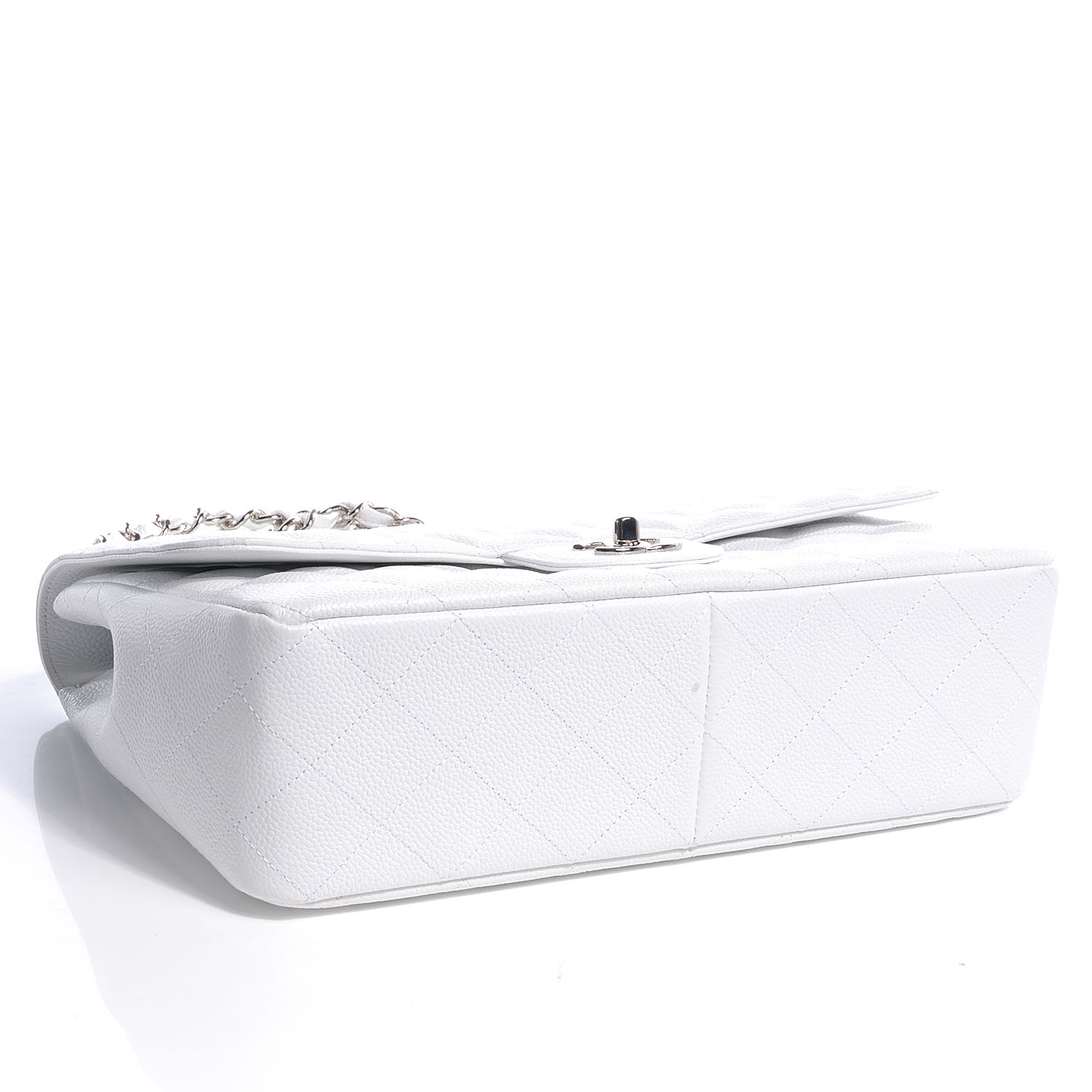 Chanel Caviar Jumbo Single Flap White 4 of 9